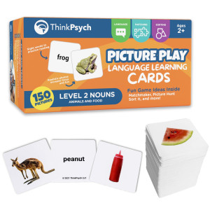 Thinkpsych People Words Flashcards 150 Action Words Body Parts And Emotions Picture Cards For Speech Therapy Materials A