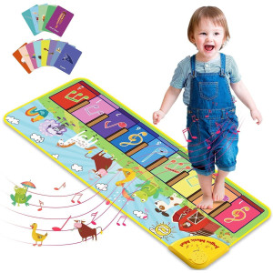 Joyjoz Baby Musical Mats With 25 Music Sounds Musical Toys Child Floor Piano Keyboard Mat Carpet Animal Blanket Touch Playmat E