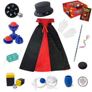 Heyzeibo Magic Kit For Kids Magic Tricks Games Toy For Girls Boys Magician Pretend Play Dress Up Set With Magic Props Mor