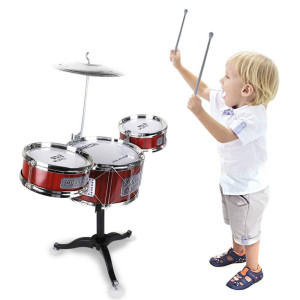 Jafatoy Small Plastic Drum Set Toy For Kids Age 3 6 Years Old Toy Musical Instruments Playing Rhythm Beat Toy Great Gift For B