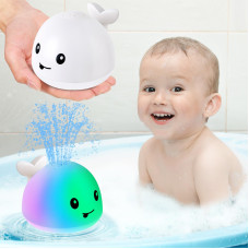 Gigilli Baby Whale Bath Toy Usb Rechargeable Bath Fountain Toy 612 1218 Months Light Up Bath Toys Sprinkler Spray Water Poo