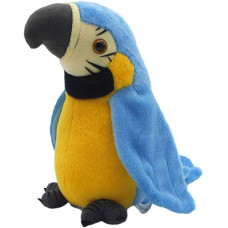 9 Cute Talking Parrot Repeats What You Say Electronic Interactive Plush Toy Stuffed Animal Record Parrot Waving Wings Funny Bi