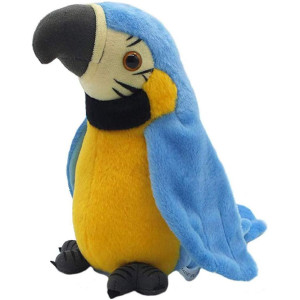 9 Cute Talking Parrot Repeats What You Say Electronic Interactive Plush Toy Stuffed Animal Record Parrot Waving Wings Funny Bi