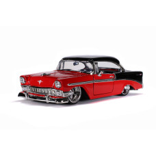 Jada Toys Bigtime Muscle 124 1957 Chevy Belair Diecast Car Gloss Red Toys For Kids And Adults