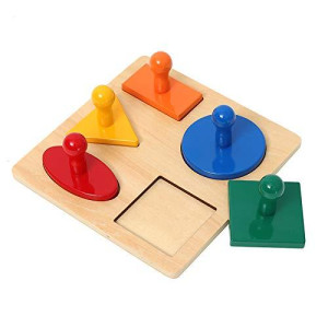 Shape Puzzles Adena Motessori 5Shape Preschool Equipment Early Development Baby Toy