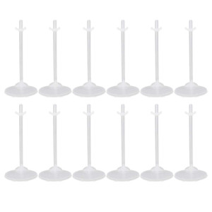 Exceart 24Pcs White Doll Stand Doll Support Rack Action Figure Display Rack For Window Doll Display Decoration Collection