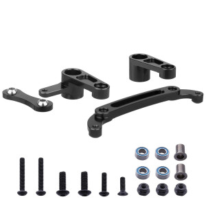 Hobbypark Aluminum Steering Parts Set Steering Bell Crank Ackermann Link For Arrma 110 Granite 4X4 Typhon Big Rock Senton