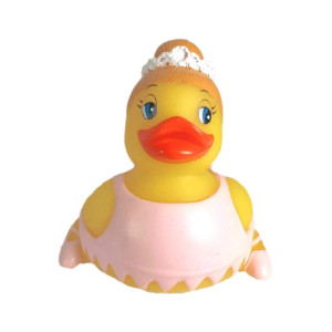 3 Ballet Rubber Duck Sealed Hole Float Upright Baby Safe Bathtub Bathing Toy