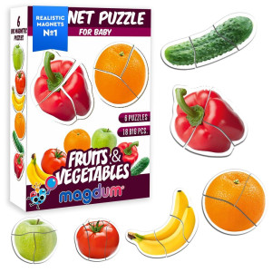 Magdum Fruitveg Magnetic Puzzles For Kids Ages 35 Toddler Puzzle Travel Toys For Kids Ages 35 Magnetic Travel Games Bab