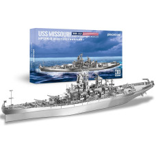 Piececool 3D Puzzles For Adults Uss Missouri Battleship Metal Model Kits Diy 3D Metal Puzzle For Teenagers Students Stress Rel