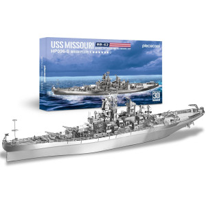 Piececool 3D Puzzles For Adults Uss Missouri Battleship Metal Model Kits Diy 3D Metal Puzzle For Teenagers Students Stress Rel