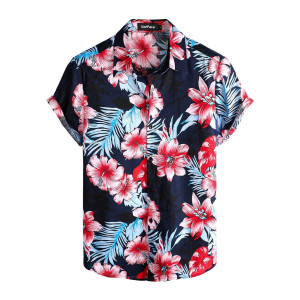 Vatpave Mens 100 Cotton Hawaiian Shirts Floral Short Sleeve Button Down Regular Fit Beach Shirts Summer Casual Aloha Shirts Xx