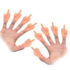 Middle Finger Hand Puppets 10 Pack Premium Rubber Little Tiny Finger Hands Fun And Realistic Design Hilarious