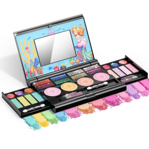 Tomons Kids Makeup Kit For Girl Mermaid Makeup For Kids Safe Nontoxic Make Up For Little Girls Gift Kids Child Toddler Toys For