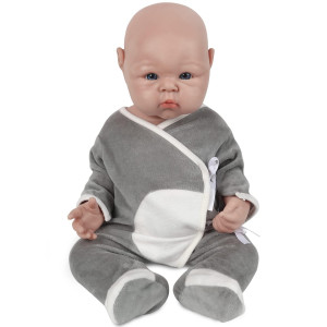 Vollence 19 Inch Realistic Full Body Silicone Baby Doll That Look Real Boy Not Vinyl Material Dolls Lifelike Baby Dolls Reborn B