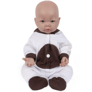 Vollence 17 Inch Full Silicone Baby Doll Not Vinyl Material Dolls Eyes Open Realistic Reborn Baby Doll Real Baby Doll Lifelike B