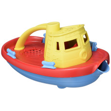 Green Toys Tugboat Assorted Cb Pretend Play Motor Skills Kids Bath Toy Floating Pouring Vehicle No Bpa Phthalates Pvc D