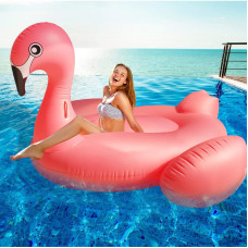 Turnmeon 102 Giant Flamingo Pool Float Inflatable Summer Beach Float Swimming Pool Party Toys Rideon Lounge Raft Water Pool F