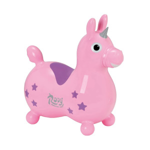 Gymnic Rody Magical Unicorn Inflatable Hopon Animal Pink