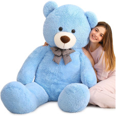 Maogolan Large Blue Teddy Bear Jumbo Bear 55 Inch Oversize Huge Stuffed Animal For Boys And Girls