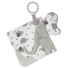 Mary Meyer Afrique Crinkle Teether Toy With Baby Paper And Squeaker 6 X 6Inches Elephant