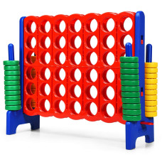 Arlime Giant 4 In A Row Connect Game 47 Jumbo 4Toscore Toy Set Wquickrelease Lever Buildin Ring Jumbo Sized For Kids