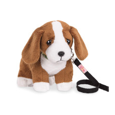 Our Generation Bd35119Z 6 Posable Basset Hound Pup Brown