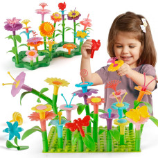 Prepop Stem Toddler Birthday Gifts For Age 3 4 5 6 Year Old Girls Flower Garden Building Toys For Preschool Educational Activi