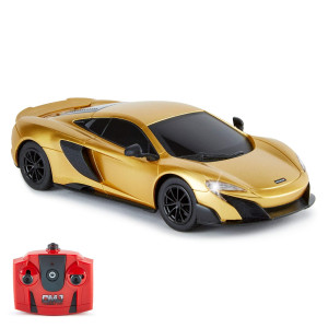 Cmj Rc Cars Mclaren 675Lt Officially Licensed Remote Control Car 124 Scale Working Lights 24Ghz Gold Great Kids Play Toy Auto