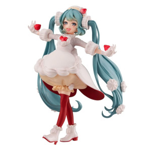 Furyu Hatsune Miku Sweet Tea Time Strawberry Shortcake Version Pvc Figure Multicolor