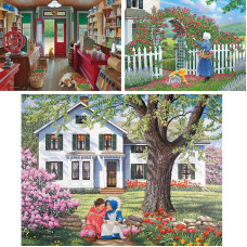 Bits And Pieces Value Set Of Three 3 500 Piece Jigsaw Puzzles For Adults Each Puzzle Measures 18 X 24 500 Pc Slow Da