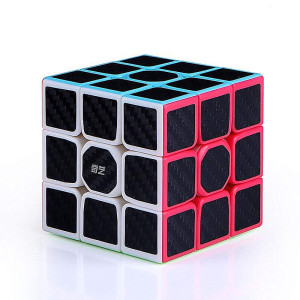 Liangcuber Qy Toys Warrior W 3X3 Speed Cube Carbon Fiber 3X3 Puzzle Cube Warrior W Updated Version Magic Cubes