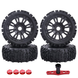 Hobbypark Preglued 18 Scale 17Mm Rc Buggy Tires And Wheels Set With Foam Inserts Mounted For Arrma Typhon 6S 3S Talion 6S Sent