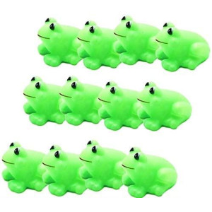 Truegood 12Pcs Frogs Baby Bath Tub Bathing Rubber Squeaky Toys Toy Frog