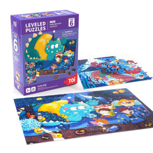 Toi Leveled Puzzles For Kids Aged 5 And Up Toddler Puzzle Preschool Learning Jigsaw Puzzles Large Pieces Educational Game For