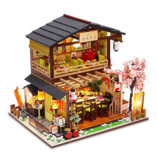 Gudoqi Diy Miniature Dollhouse Kit Tiny House Kit With Furniture Miniature House Kit 124 Scale Japanese Style Shop Great Han