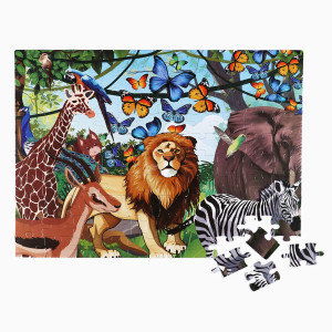 100Pcs Animal Jigsaw Large Puzzles For Kids Floor Puzzle With Gift Box For Educational Intellectual Development Toys Gift For