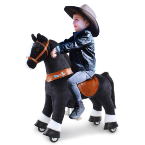 Wonderides Kids Ride On Horse Toys Ponycycle Ride On Toy Small Size 3 Black For Toddlers 3 To 5 Years Old 301 Inch Height R