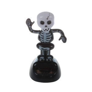 Solar Power Dancing Figure Gruesome Skeleton Novelty Desk Car Toy Ornament