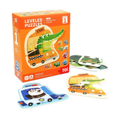 Toi Leveled Puzzles For Kids Aged 2 And Up Toddler Puzzle Preschool Learning Jigsaw Puzzles Large Pieces Educational Game For