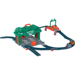 Thomas Friends Diecast Toy Train Track Set Knapford Station 2In1 Playset Storage Case For Preschool Kids Ages 3 Years