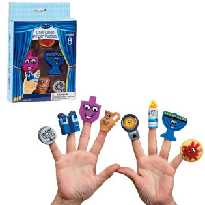 Rite Lite Hanukkah Finger Puppets Gift Set Fun Educational Jewish Holiday Party Favors Goodie Bag Rewards Hanukkah Toys Kids