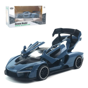 Diecast Toy Car Mclaren Senna Sports Car Model Zinc Alloy Simulation Casting Pull Back Vehicles 132 Scale Mini Electronic Super