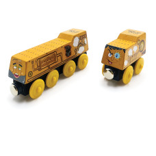 Zany Trains Series 1 Wooden Train Set With Cargo Compatible With All Wooden Train Sets Wooden Train Cars The Pesky Pests