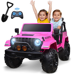 Joywhale 24V 2 Seater Kids Ride On Car Truck 4Wd Battery Powered Motorized Easydrag Truck With 4X75W Powerful Engine Soft Bra