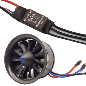 Flycolor Edf 64Mm 3500Kv 4S Rc Jet Airplane 11 Blades Ducted Fan With Rc Brushless Motor With Esc 50A24S Balance Tested