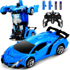 Dolanus Remote Control Car Transform Robot Rc Cars Contains All Batteries Onebutton Deformation And 360 Degree Rotating Drif