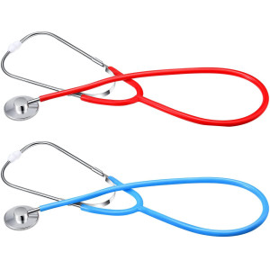 Meekoo 2 Pcs Kids Stethoscope Toy Cosplay Accessories Doctors Nurses Stethoscope For Kids Role Play Girls Boys Cosplay Costume P