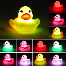 12 Packs Light Up Rubber Ducks Glow Bath Toys Flashing Ducks For Bath For Teens On Birthday Easter Christmas Shower Pool Bath To