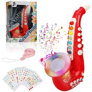 Duchaoxian Toy Saxophone Toy Trumpet Clarinet Toy Saxaboom Kids Instruments With Light Music Early Education Toy For 3